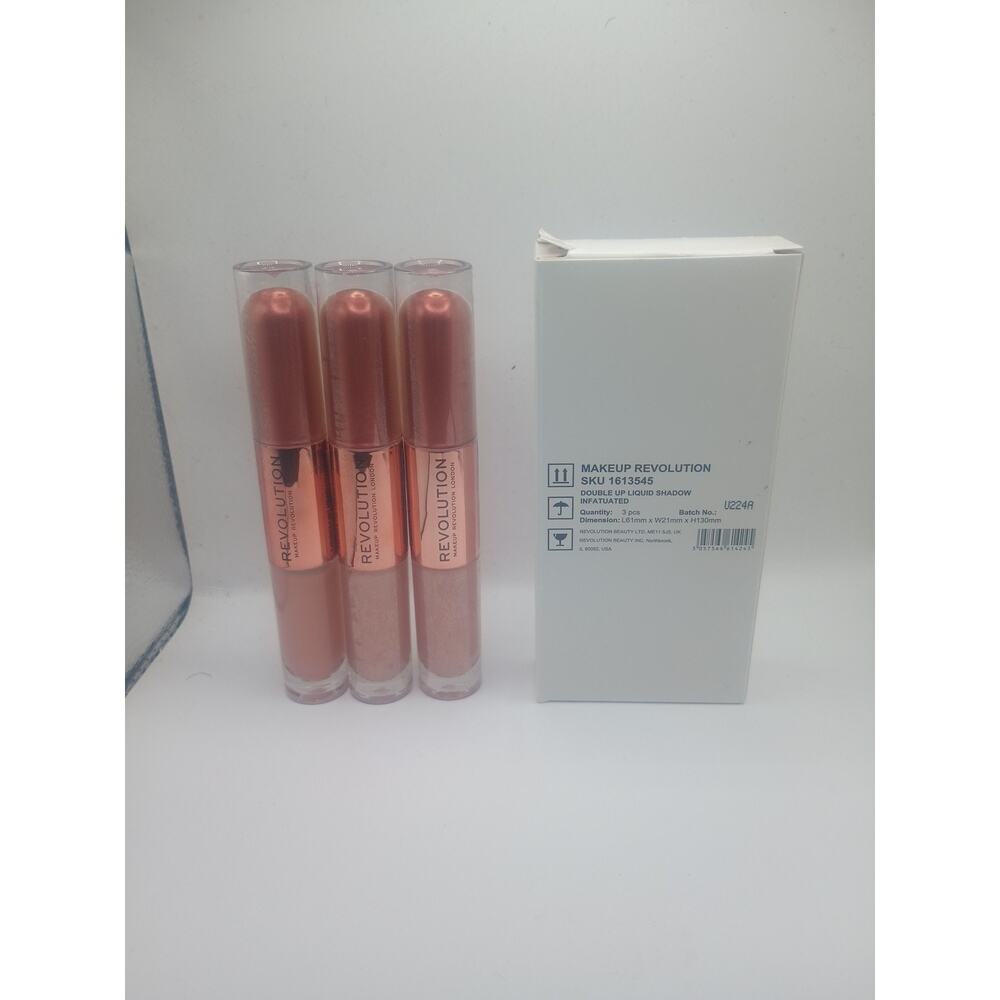 Makeup Revolution 3-Pack Double Up Liquid Shadow 5122 Infatuated 0.07 fl oz